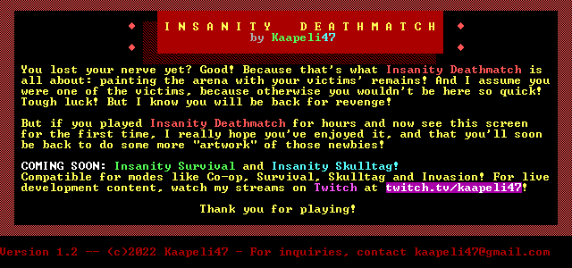 ENDOOM image for zbludmapsv1.wad