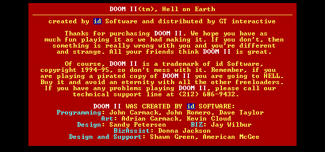 ENDOOM image for mdoom.wad
